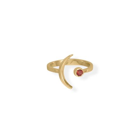 Moon and Garnet ring - Reel Nauti Outfitters