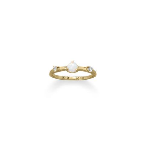 White Opal Stackable Ring - Reel Nauti Outfitters